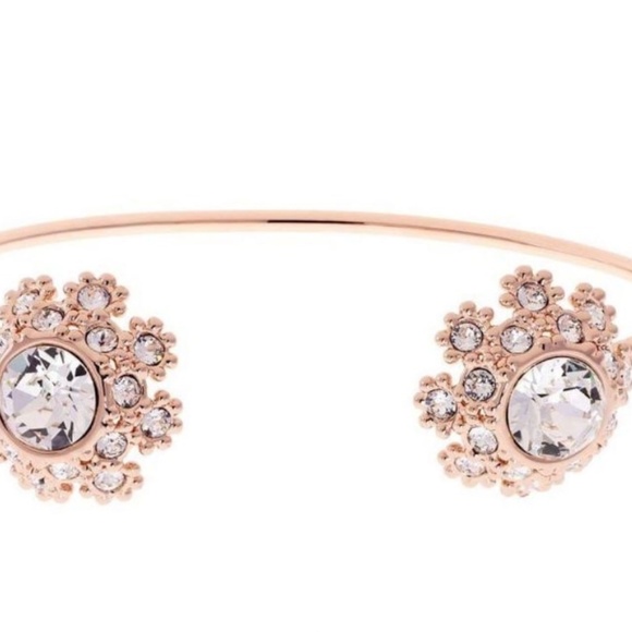 Ted Baker Jewellery Seniie Crystle Daisy Lace Cuff Rose Bangle - Picture 2 of 5
